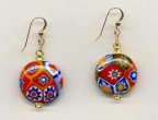 Fine Millefiori 21mm Disc Earrings